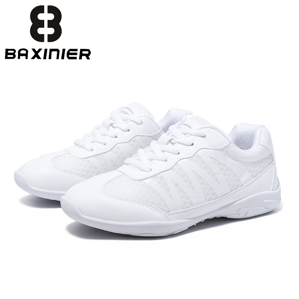 Badminton Grip - BAXINIER Dziewczęce Białe Sportowe Buty Cheer
